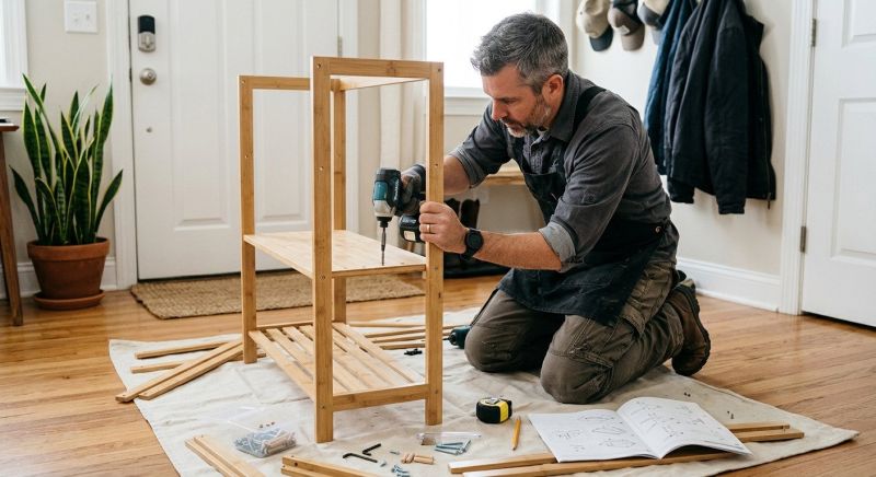 Shoe Rack Assembly in Olathe, KS
